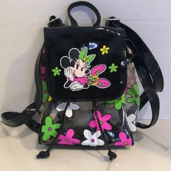 VTG Minnie Mouse y2k 2000s 90s Spring Fever Transparent Clear Backpack Bag Daisy - Picture 1 of 5